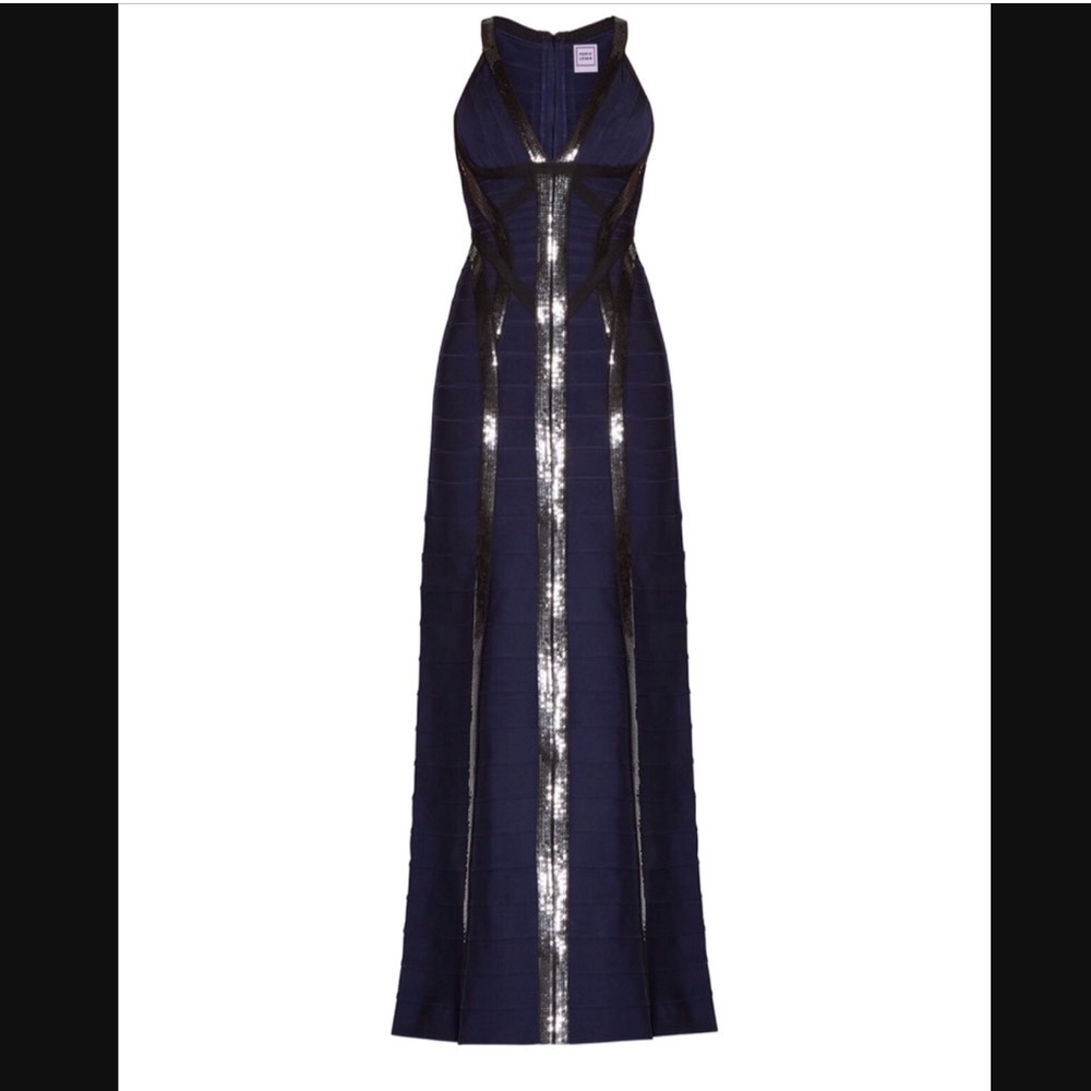 Herve Leger Katara Sequined Gown